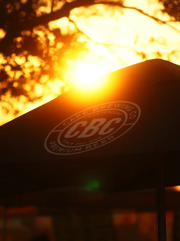Sunset behind the CBC gazebo