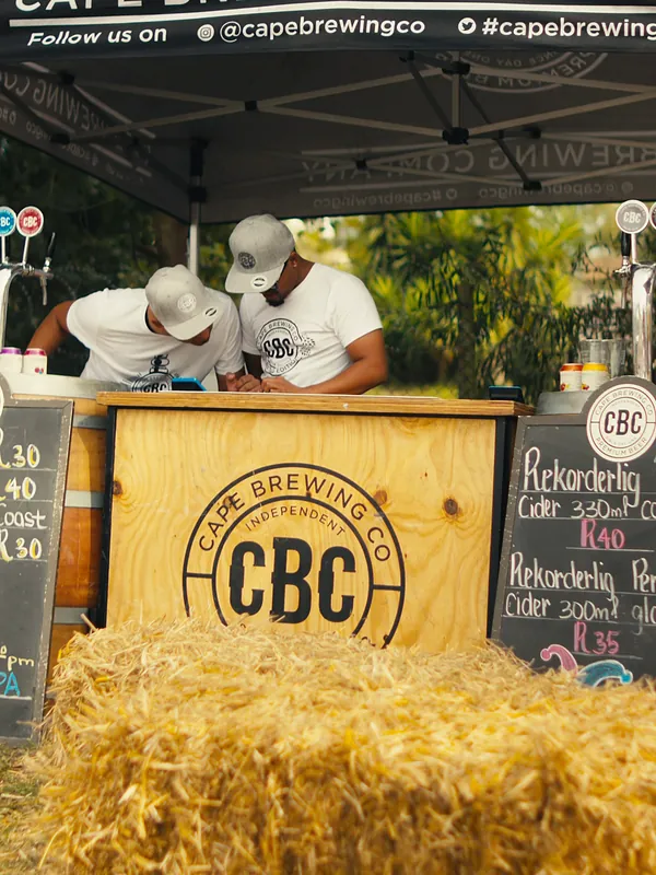 The CBC stand with its hay bales