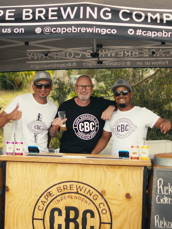 The CBC crew at the stand