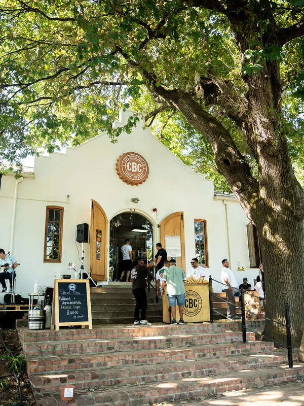 Guests arriving at the brewery on an Unplugged Saturday