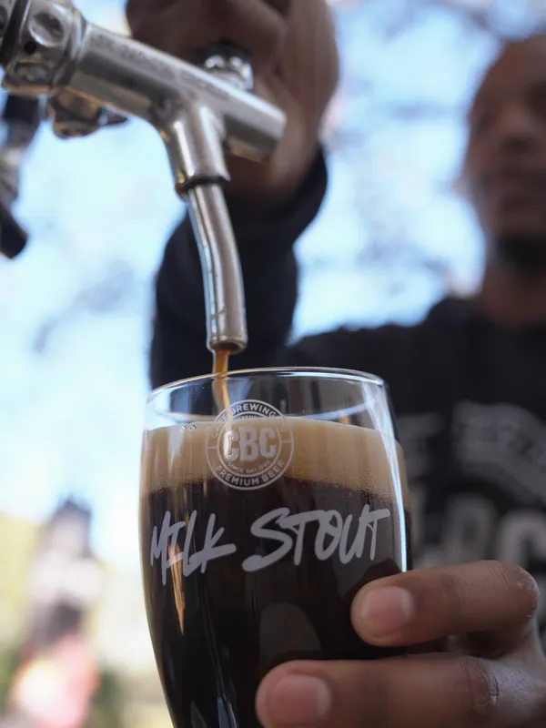 A Milk Stout poured at the tap