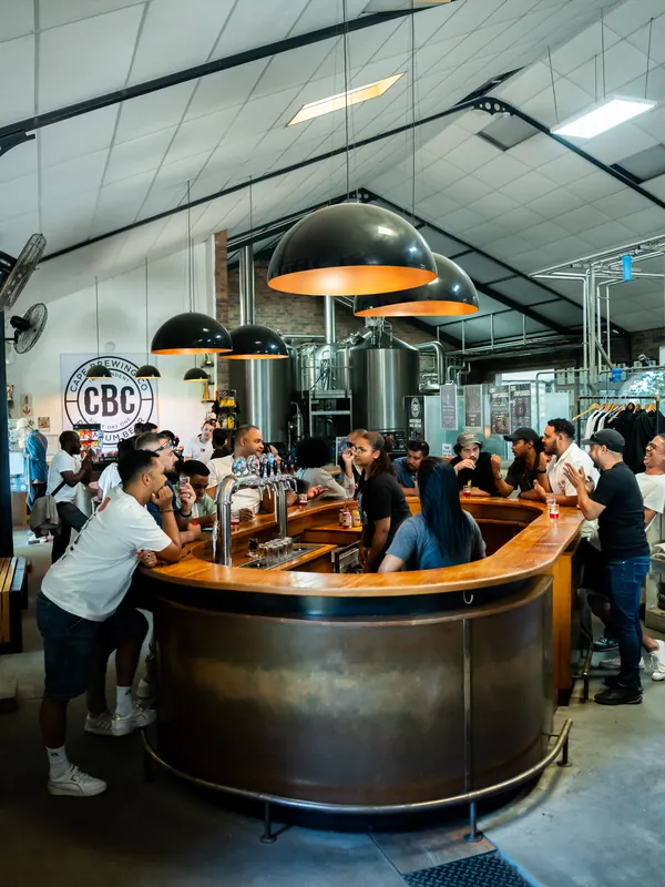 The tasting room bar, full on Unplugged day